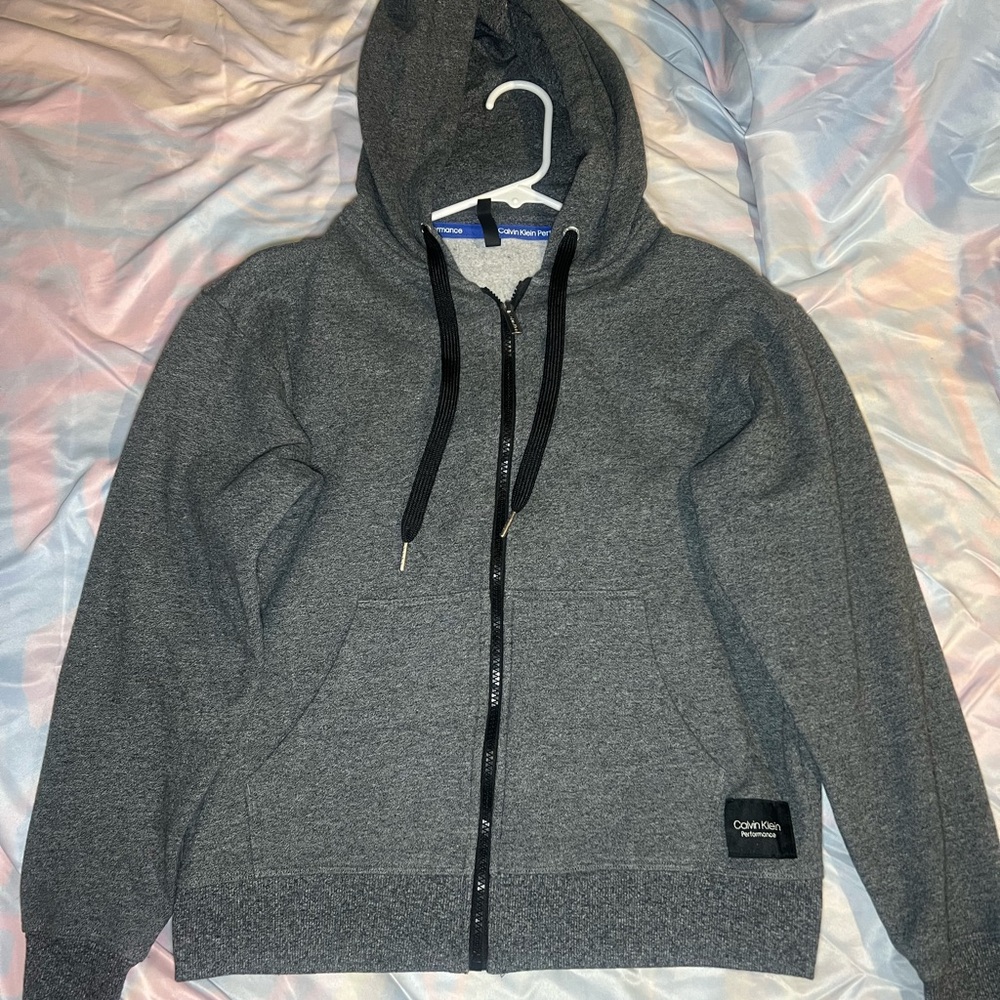 Calvin Klein Gray Zip Up Sweater